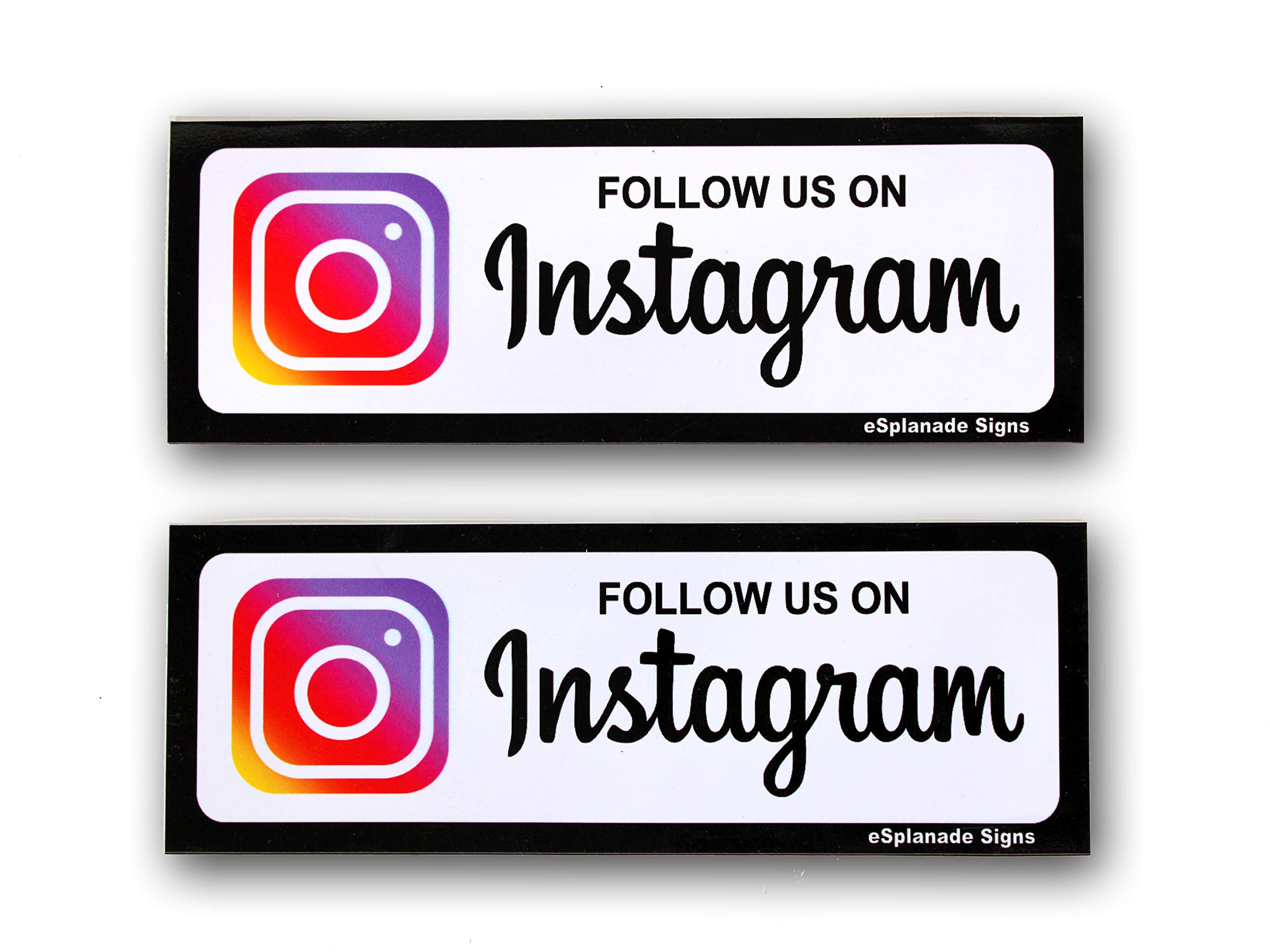 Espanade Instagram Sign Sticker Combo for Instagram and Facebook (Instagram Sign)